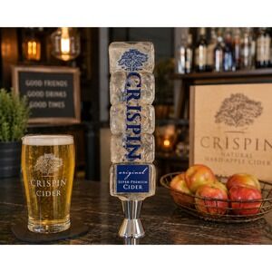 Crispin Original Super Premium Cider Beer Tap Handle Ice Cube Design 10.5"